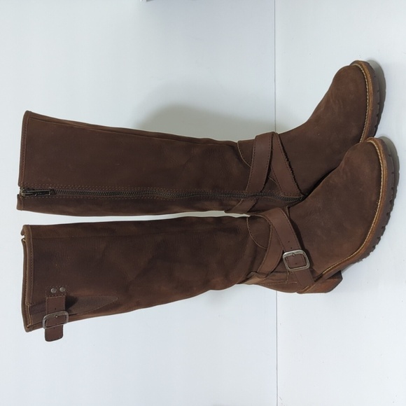 LL Bean Deerfield knee high nubuck riding boots women's size 6W - Picture 1 of 16